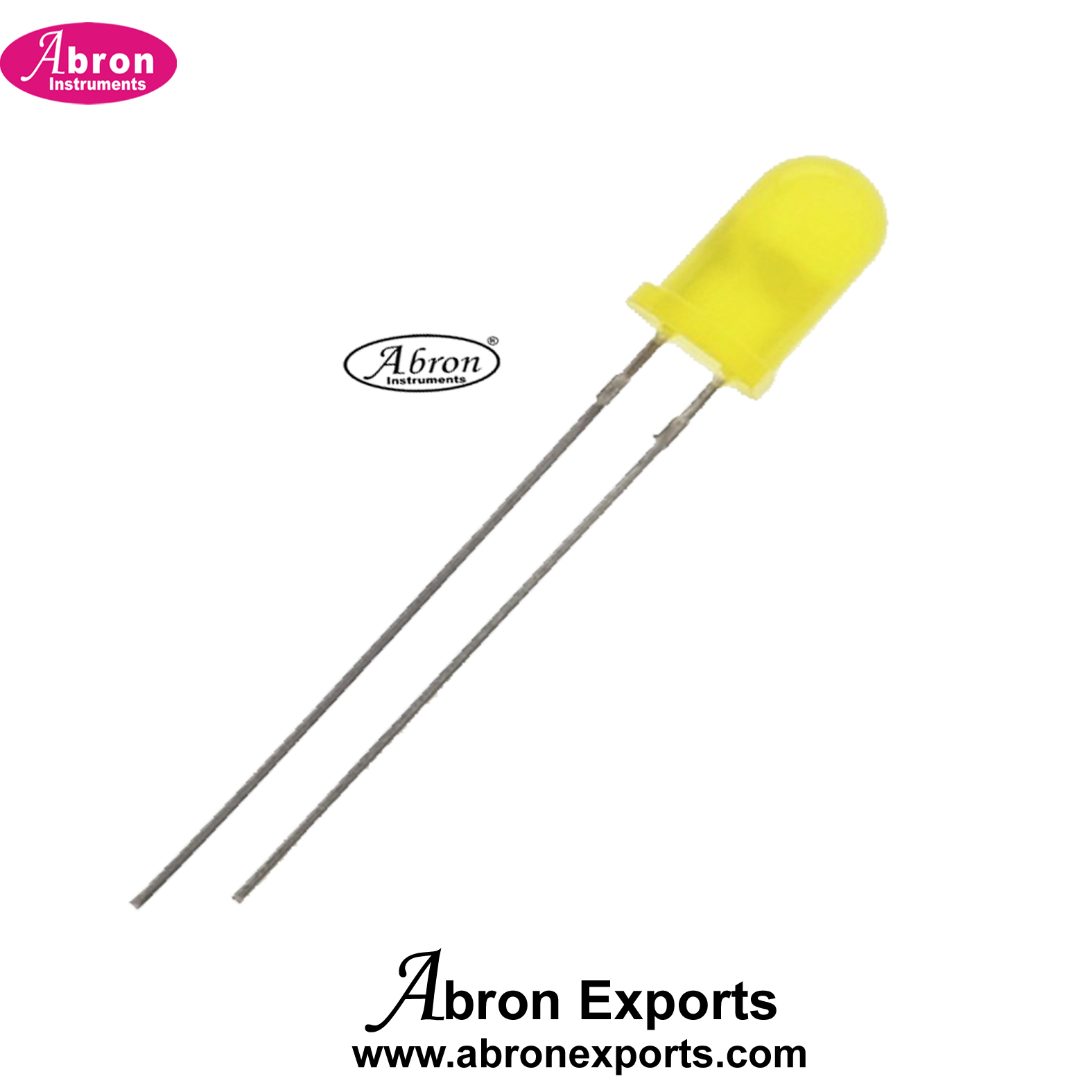 LED Yellow 1.5V Colorful Pack of 10 5mm LED Light any one White, Green, Red, Yellow, and Blue Colors A Abron AE-1224LEDY 
